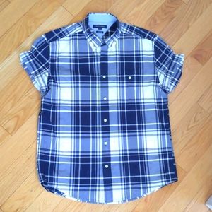 Tommy Hilfiger navy blue and white summer Shirt